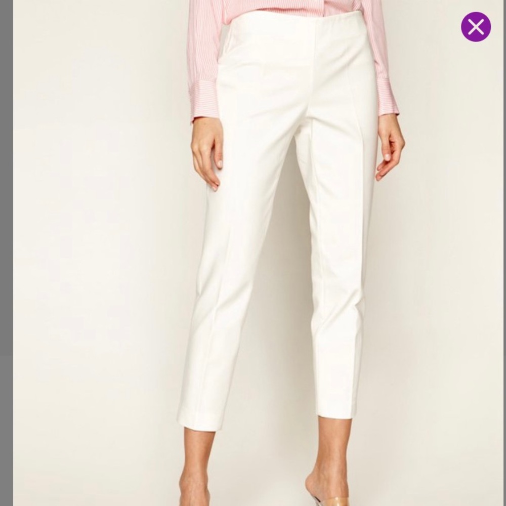 New! DKNY size 2 size zip white crop skinny pants